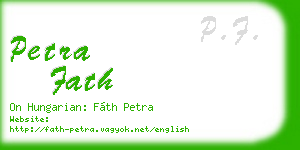 petra fath business card